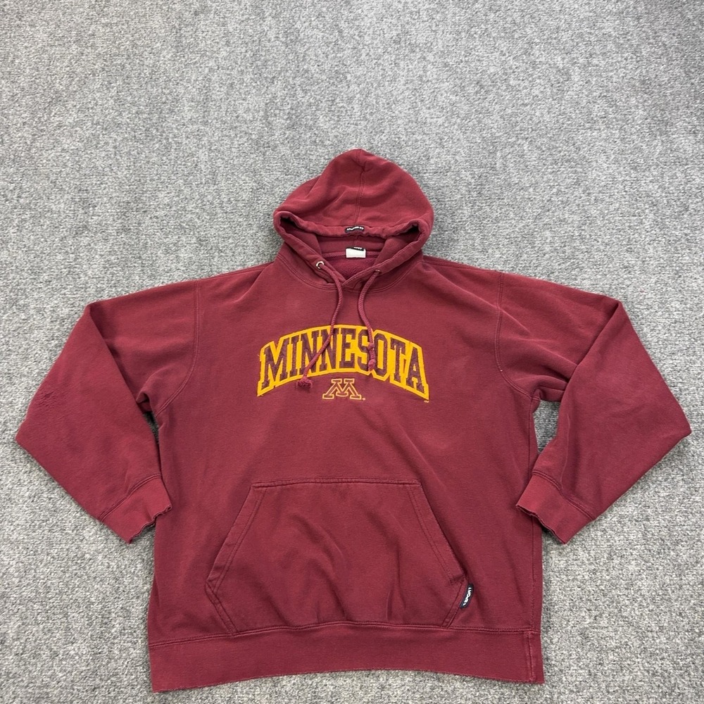 Minnesota Golden Gophers Sweatshirt Mens XL Red NCAA Football CI Sport Hooded